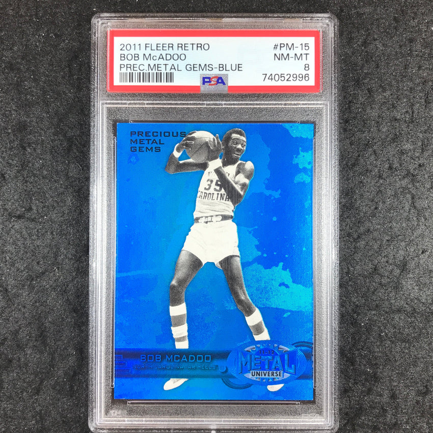 2011 Fleer Retro BOB MCADOO Precious Metal Gems Blue 40/50 #PM-15 PSA 8 (996)