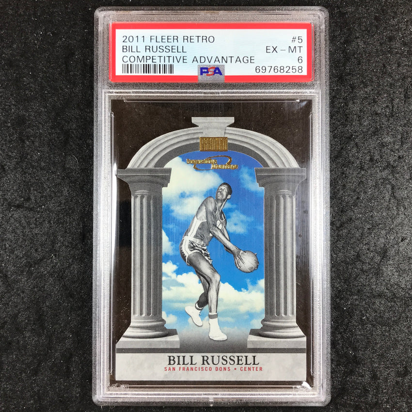 2011 Fleer Retro BILL RUSSELL Competitive Advantage #5 PSA 6 (258)