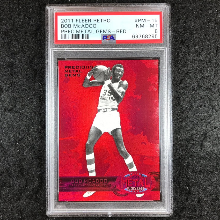 2011 Fleer Retro BOB MCADOO Precious Metal Gems Red 47/150 #PM-15 PSA 8 (295)