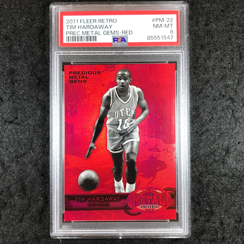2011 Fleer Retro TIM HARDAWAY Precious Metal Gems Red 130/150 #PM-22 PSA 8 (547)