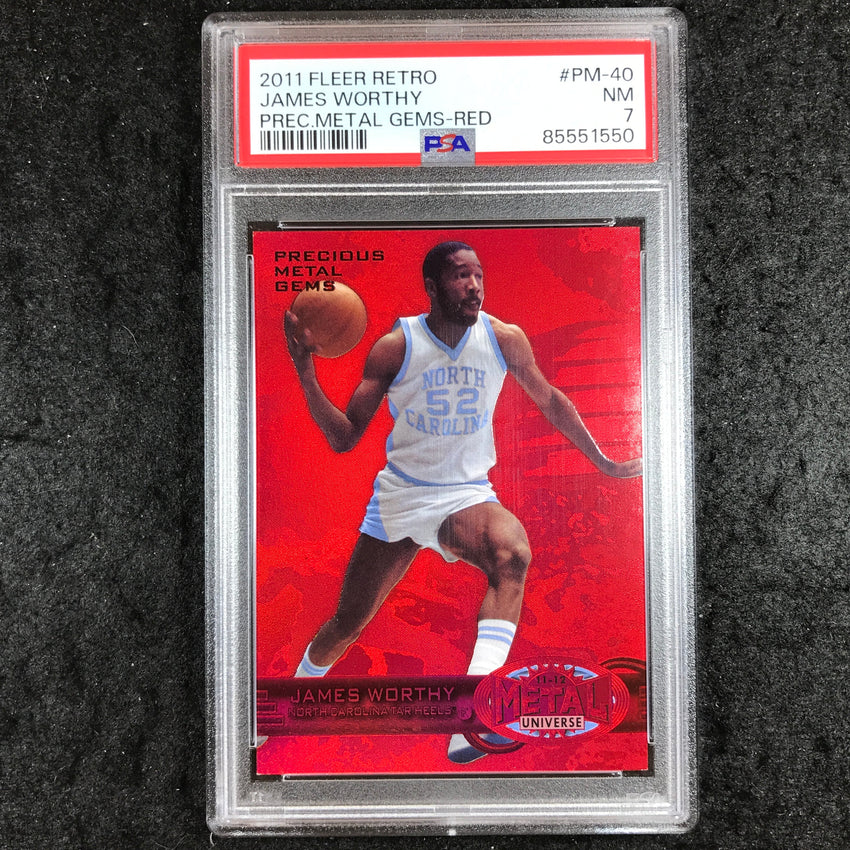 2011 Fleer Retro JAMES WORTHY Precious Metal Gems Red 126/150 #PM-40 PSA 7 (550)