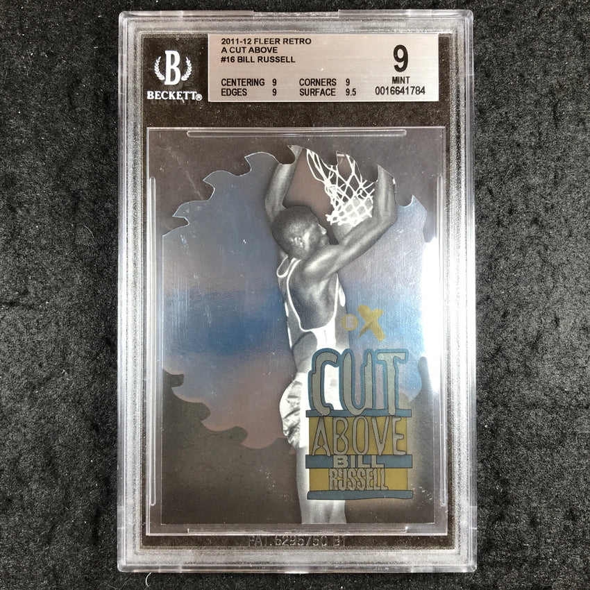 2011 Fleer Retro BILL RUSSELL A Cut Above #16 BGS 9 (784)