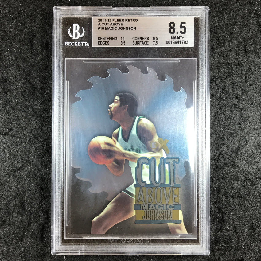 2011 Fleer Retro MAGIC JOHNSON A Cut Above #10 BGS 8.5 (783)