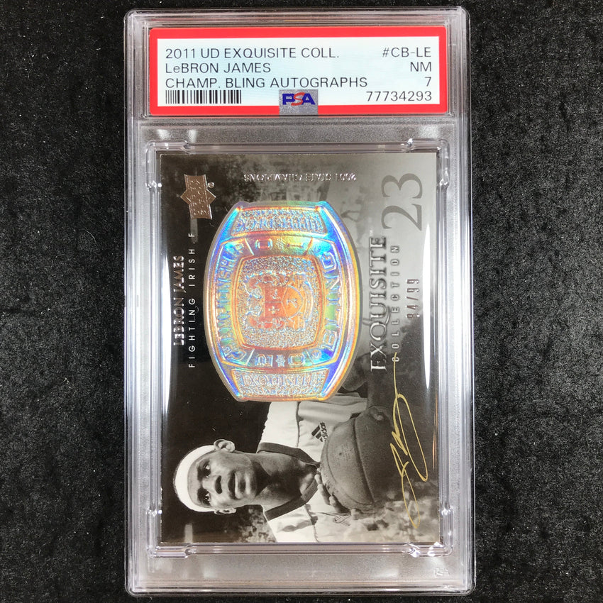 2011 Exquisite Championship LEBRON JAMES Bling Auto 84/99 #CB-JL PSA 7 (293)
