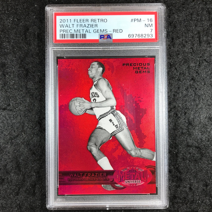 2011 Fleer Retro WALT FRAZIER Precious Metal Gems Red 55/150 #PM-16 PSA 7 (293)