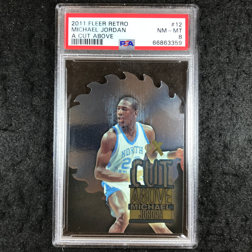 2011 Fleer Retro MICHAEL JORDAN A Cut Above #12 PSA 8 (359)