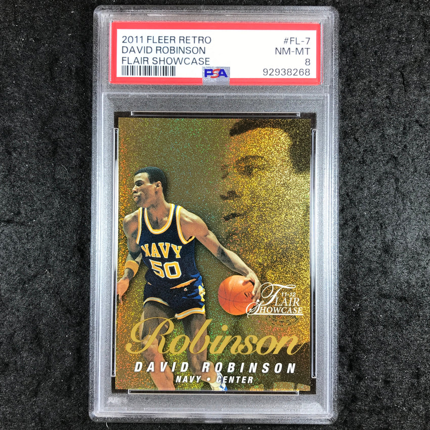 2011 Fleer Retro DAVID ROBINSON Flair Showcase 36/150 #FL-7 PSA 8 (268)