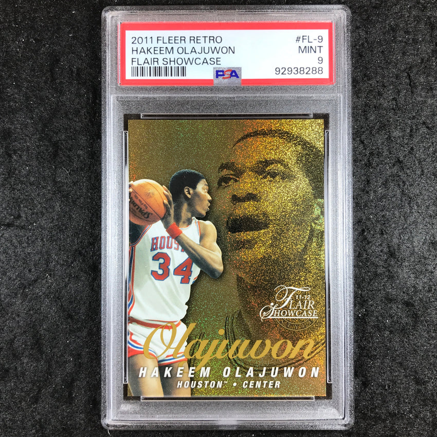 2011 Fleer Retro HAKEEM OLAJUWON Flair Showcase 89/150 #FL-9 PSA 9 (288)