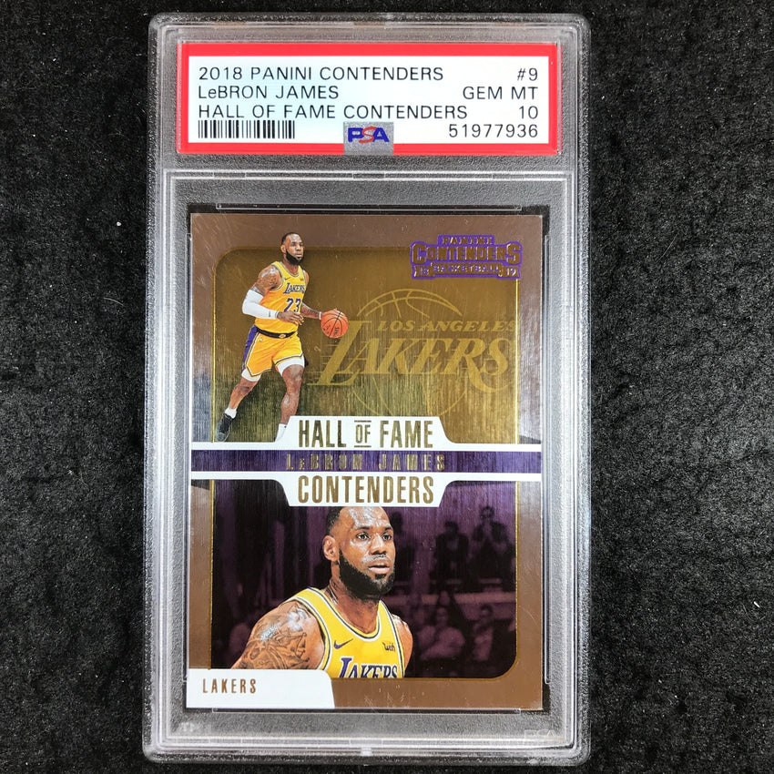 2018 Panini Contenders LEBRON JAMES Hall Of Fame Contenders #9 PSA 10 (936)