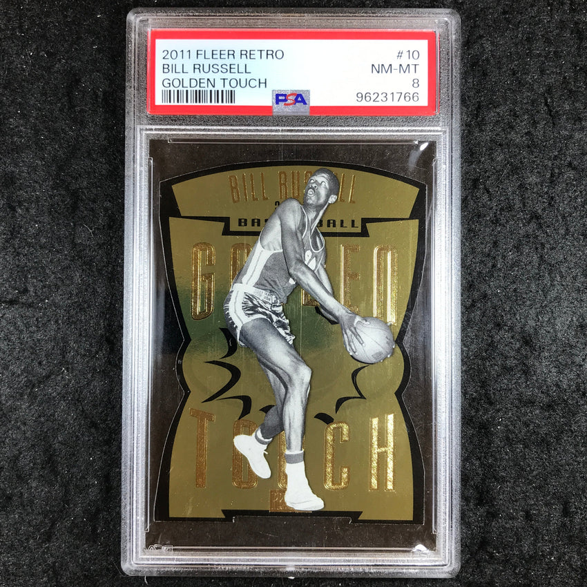 2011 Fleer Retro BILL RUSSELL Golden Touch #10 PSA 8 (766)