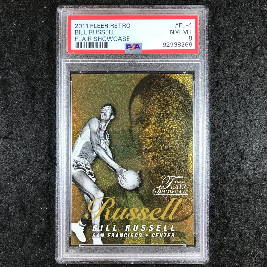 2011 Fleer Retro BILL RUSSELL Showcase 131/150 #FL-4 PSA 8 (266)