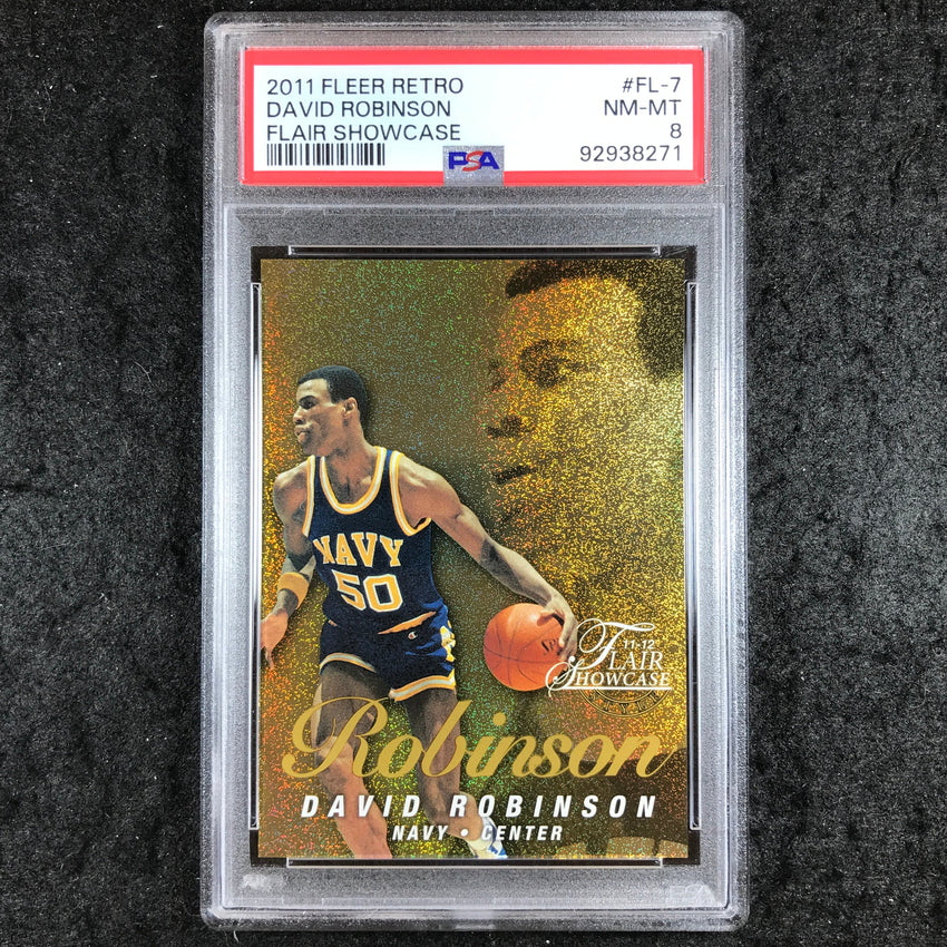 2011 Fleer Retro DAVID ROBINSON Flair Showcase 47/150 #FL-7 PSA 8 (271)