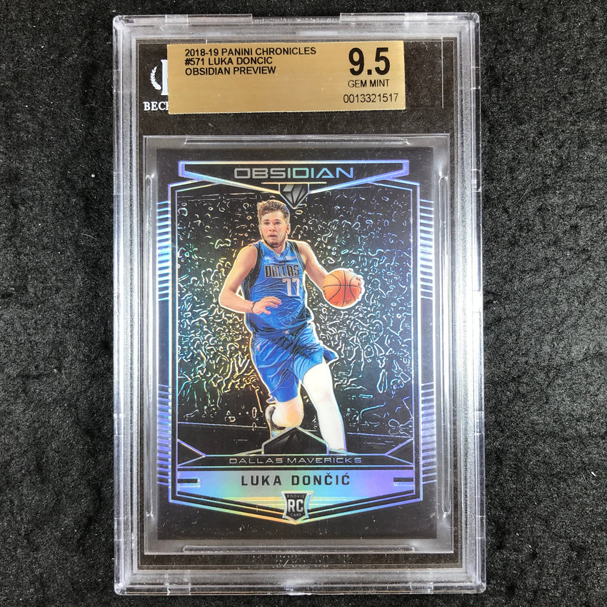 2018 Panini Chronicles LUKA DONCIC Rookie Obsidian Preview #571 BGS 9.5 (517)