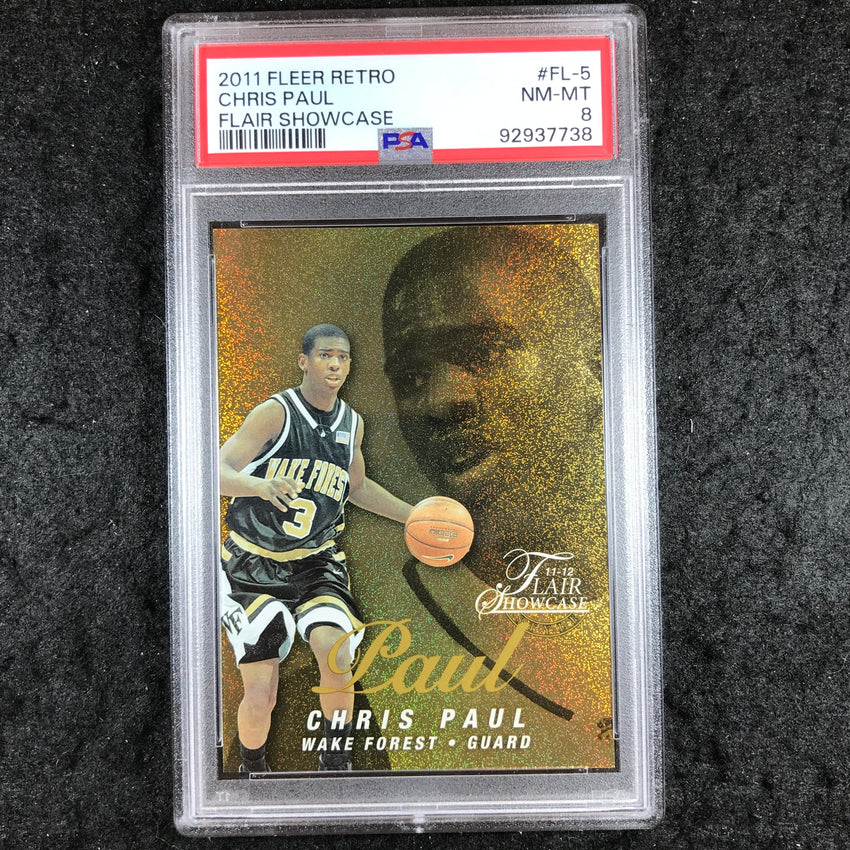 2011 Fleer Retro CHRIS PAUL Flair Showcase 17/150 #FL-5 PSA 8 (738)