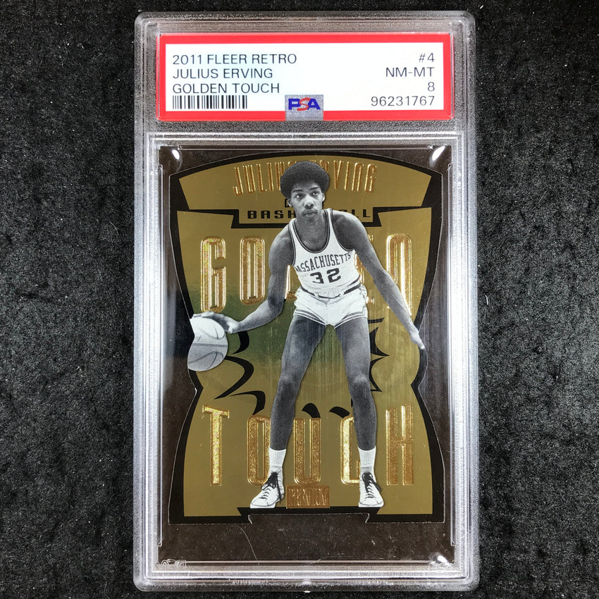 2011 Fleer Retro JULIUS ERVING Golden Touch #4 PSA 8 (767)