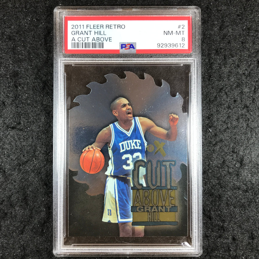 2011 Fleer Retro GRANT HILL A Cut Above #2 PSA 8 (612)