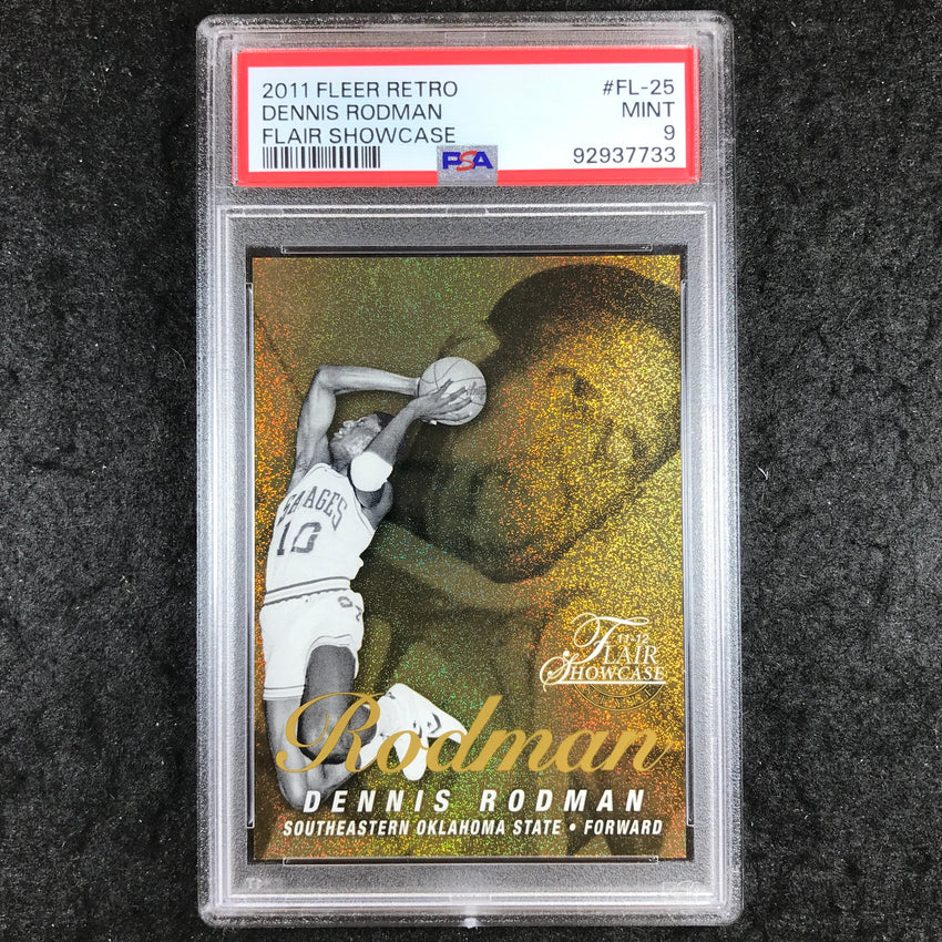 2011 Fleer Retro DENNIS RODMAN Flair Showcase 127/150 #FL-25 PSA 9 (733)