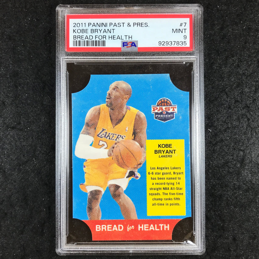 2011 Panini Past And Present KOBE BRYANT Bread For Health #7 PSA 9 (835)