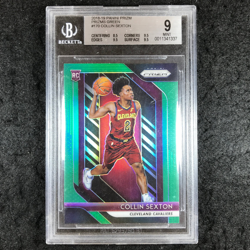 2018 Panini Prizm COLLIN SEXTON Rookie Green #170 BGS 9 (337)