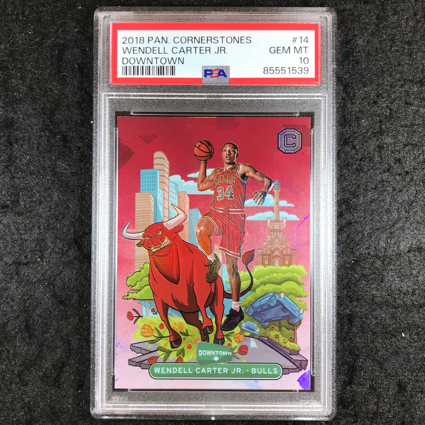 2018 Panini Cornerstones WENDELL CARTER JR. Rookie Downtown #14 PSA 10 (539)