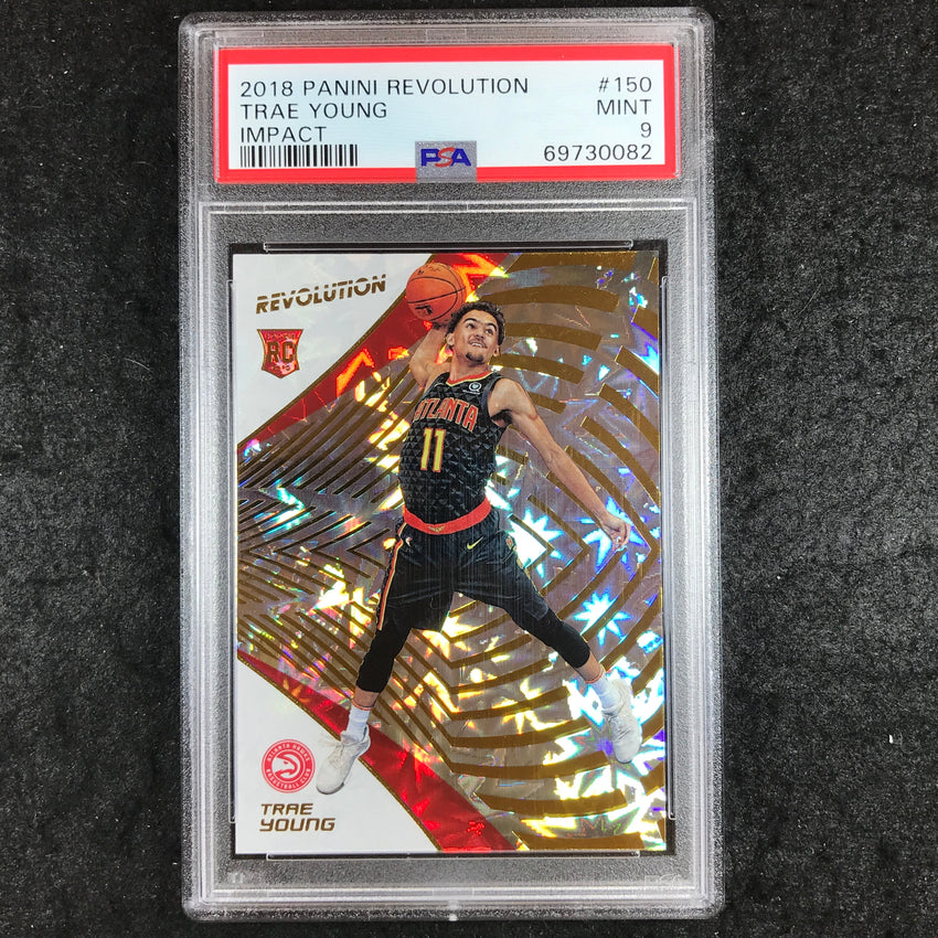 2018 Panini Revolution TRAE YOUNG Rookie Impact #150 PSA 9 (082)