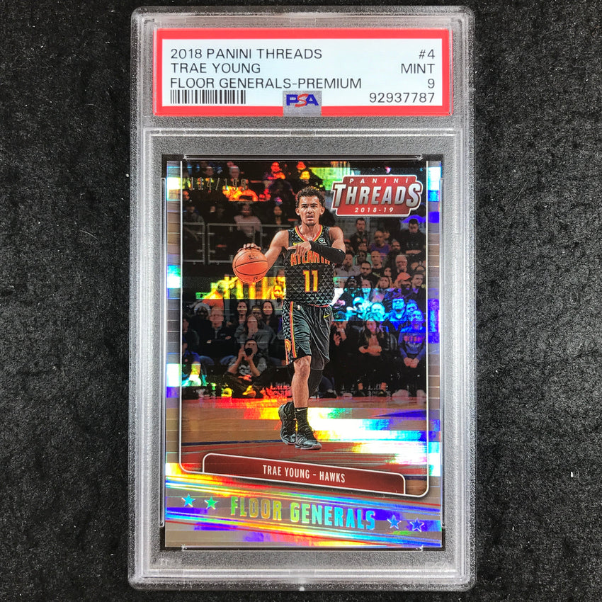 2018 Threads TRAE YOUNG Rookie Floor Generals Premium 114/199 #4 PSA 9 (787)