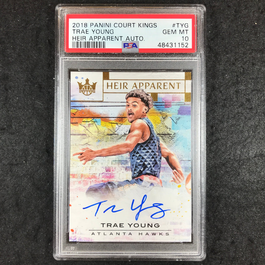 2018 Court Kings TRAE YOUNG Heir Apparent Rookie Auto 163/199 #TYG PSA 10 (152)