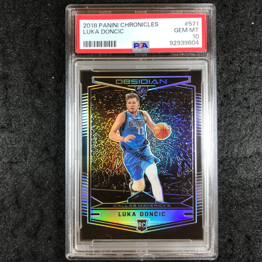 2018 Chronicles LUKA DONCIC Rookie Obsidian Preview #571 PSA 10 (604)