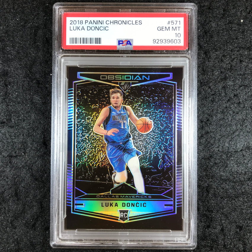 2018 Chronicles LUKA DONCIC Rookie Obsidian Preview #571 PSA 10 (603)