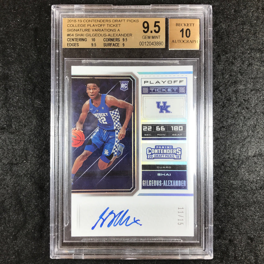 2018 Contenders DP SHAI GILGEOUS-ALEXANDER College Var Auto 11/15 BGS 9.5/10