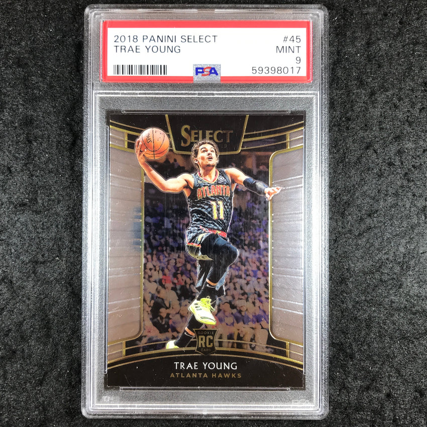 2018 Panini Select TRAE YOUNG Rookie #45 PSA 9 (017)