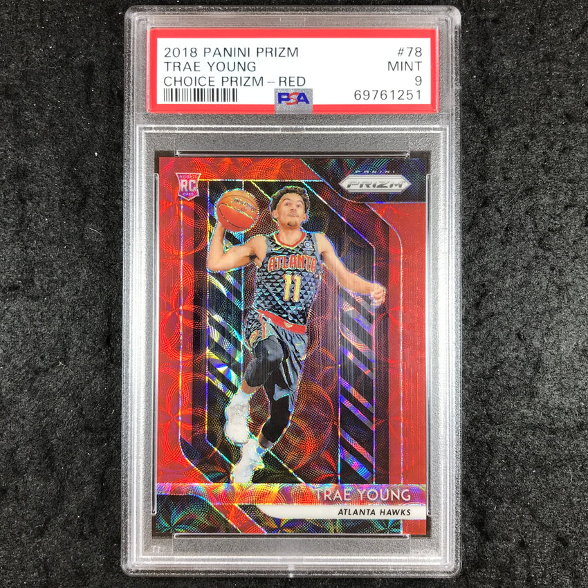 2018 Prizm TRAE YOUNG Rookie Choice Red 30/88 #78 PSA 9 (251)