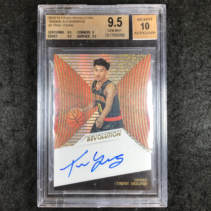 2018 Panini Revolution TRAE YOUNG Rookie Autographs #5 BGS 9.5/10 (068)