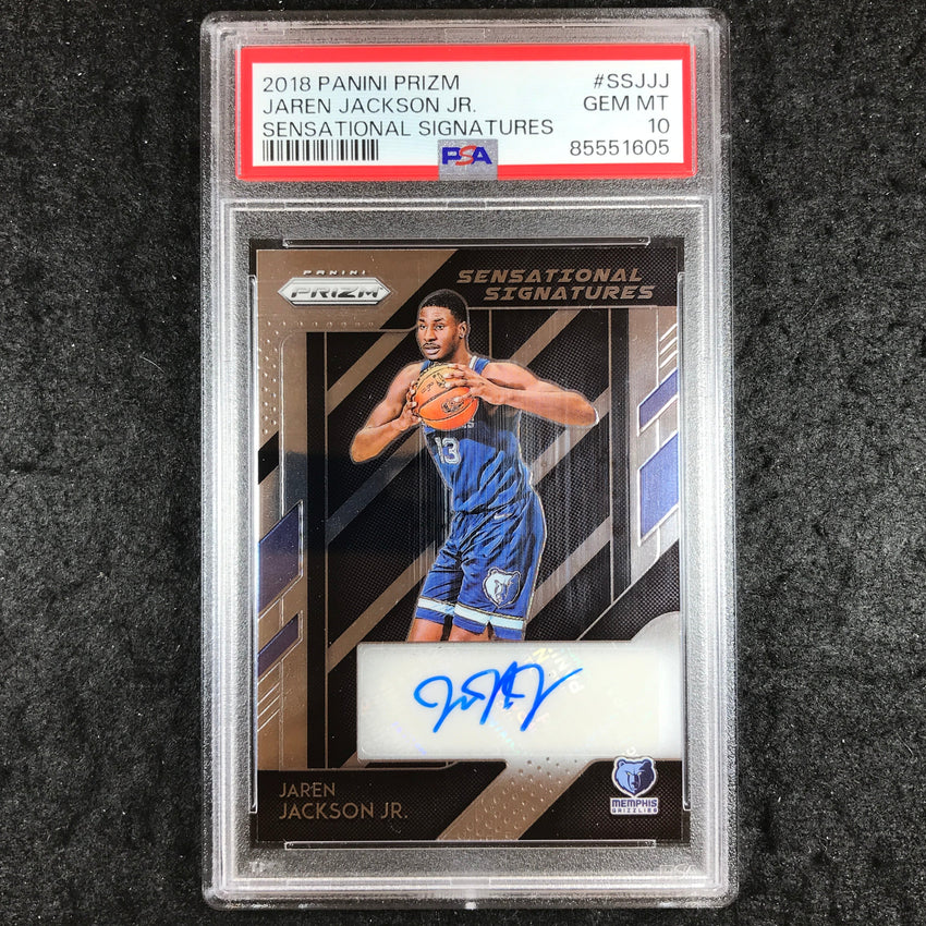 2018 Prizm JAREN JACKSON JR. Sensational Signatures Rookie Auto PSA 10 (605)