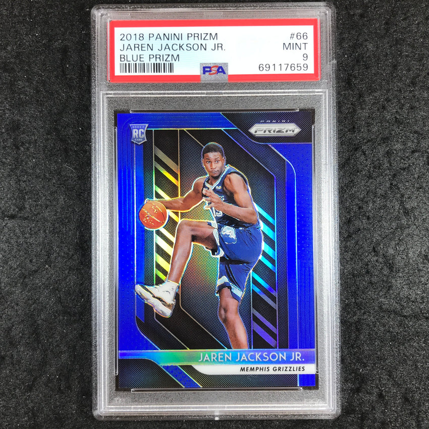 2018 Panini Prizm JAREN JACKSON JR. Rookie Blue 100/199 #66 PSA 9 (659)