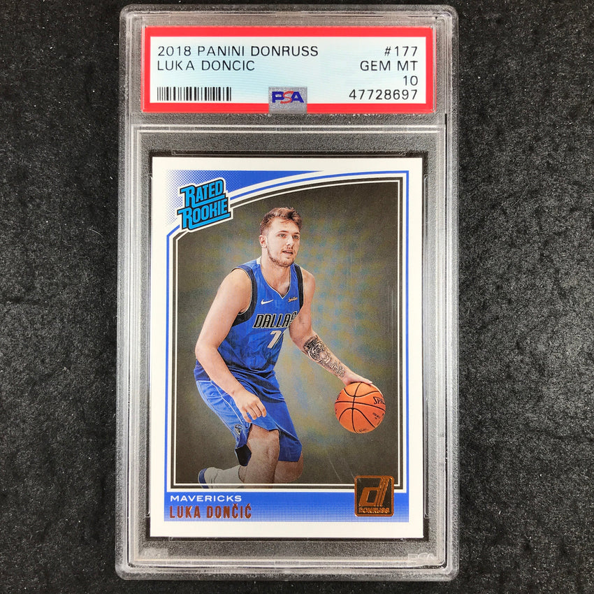2018 Donruss LUKA DONCIC Rated Rookie Base #177 PSA 10 (697)