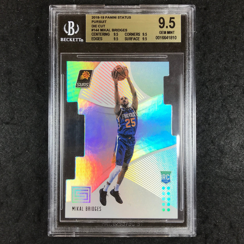 2018 Panini Status MIKAL BRIDGES Rookie Pursuit Die Cut #144 BGS 9.5 (810)