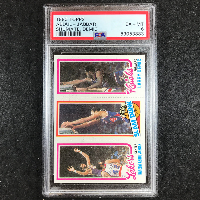1980 Topps ABDUL-JABBAR SHUMATE DEMIC PSA 6 (883)