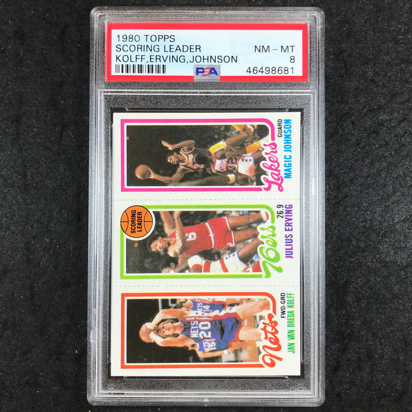 1980 Topps KOLFF ERVING JOHNSON Base PSA 8 (681)