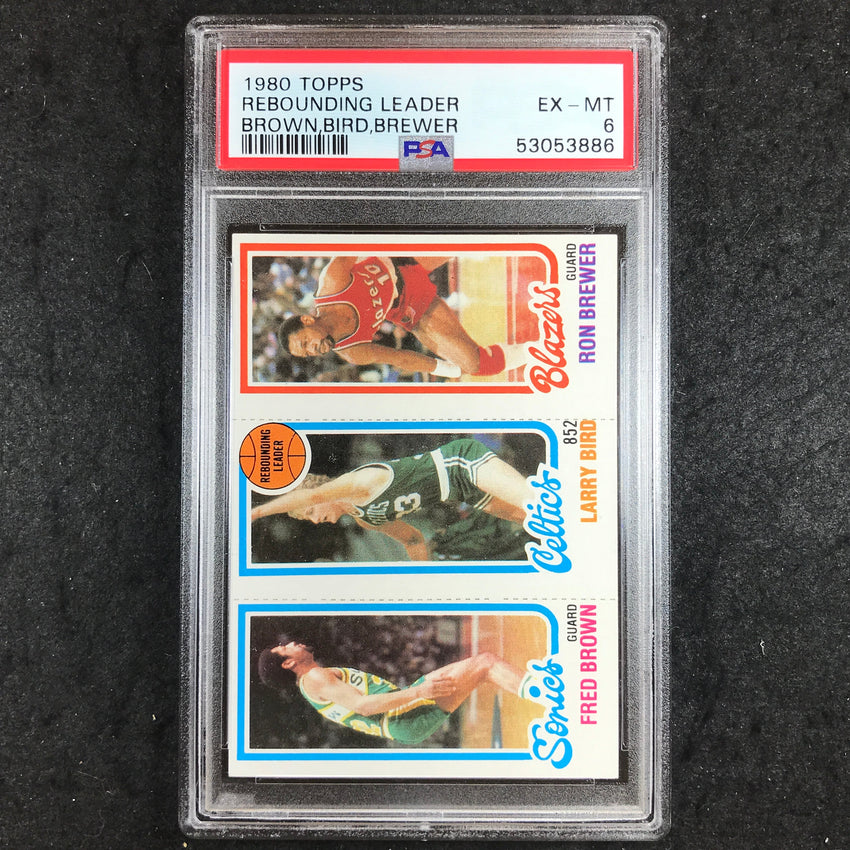 1980 Topps BROWN BIRD BREWER Rebounding Leader PSA 6 (886)