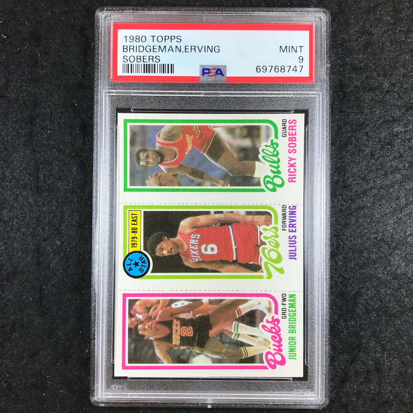 1980 Topps BRIDGEMAN ERVING SOBERS PSA 9 (747)