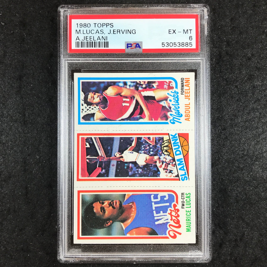 1980 Topps LUCAS ERVING JEELANI PSA 6 (885)