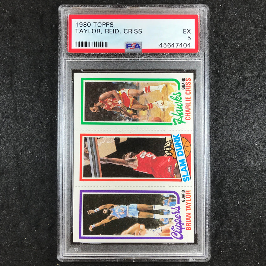 1980 Topps TAYLOR REID CRISS PSA 5 (404)