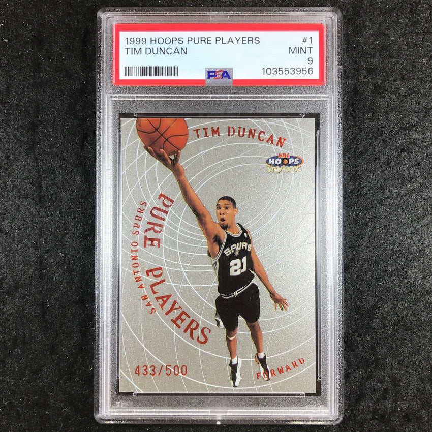 1999 Hoops Pure Players TIM DUNCAN 433/500 #1 PSA 9 (956)