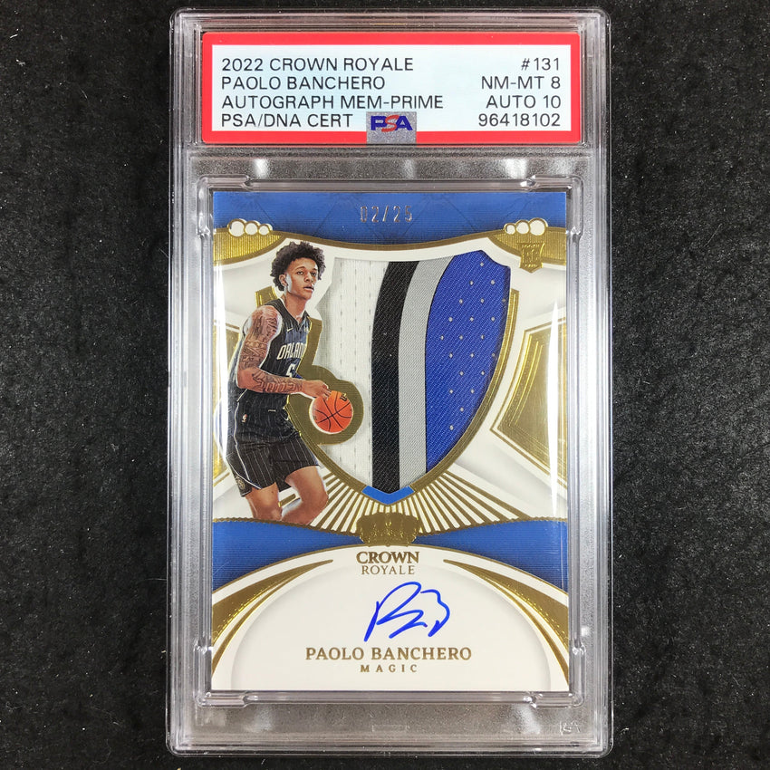 2022 Crown Royale PAOLO BANCHERO Rookie Silhouette Auto 2/25 PSA 8/10 (102)