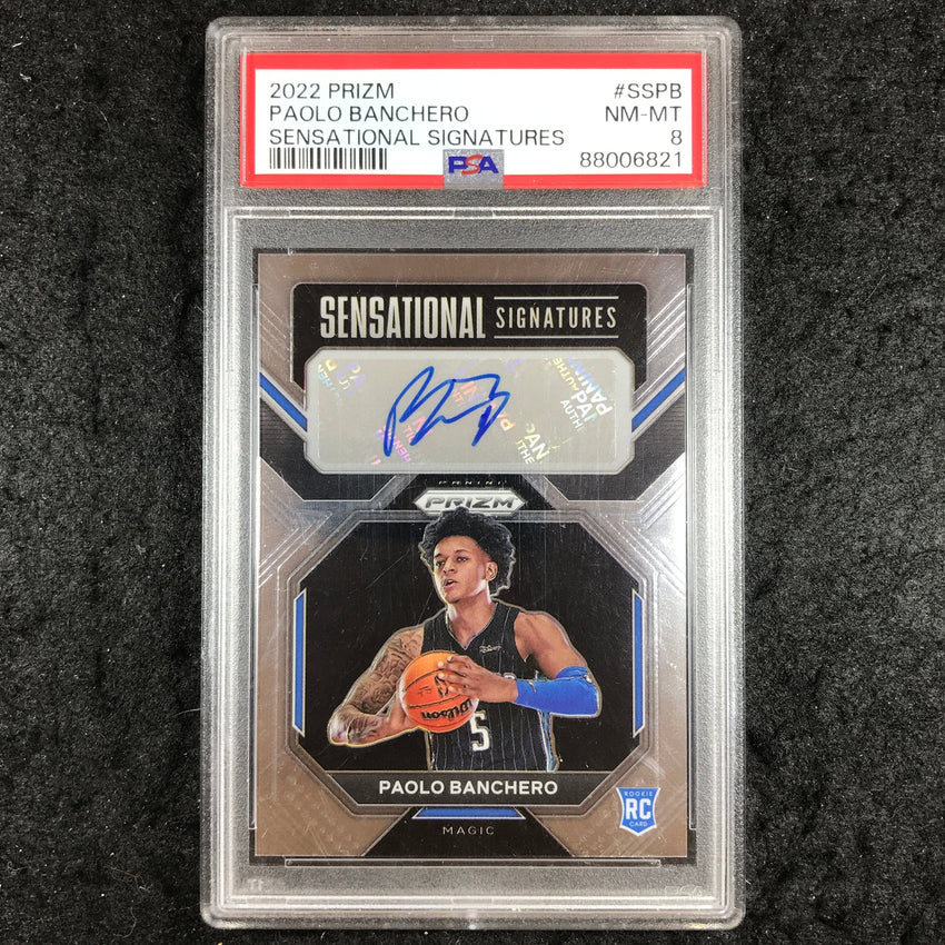 2022 PrizmPAOLO BANCHERO Rookie Sensational Signatures Auto #SSPB PSA 8 (821)
