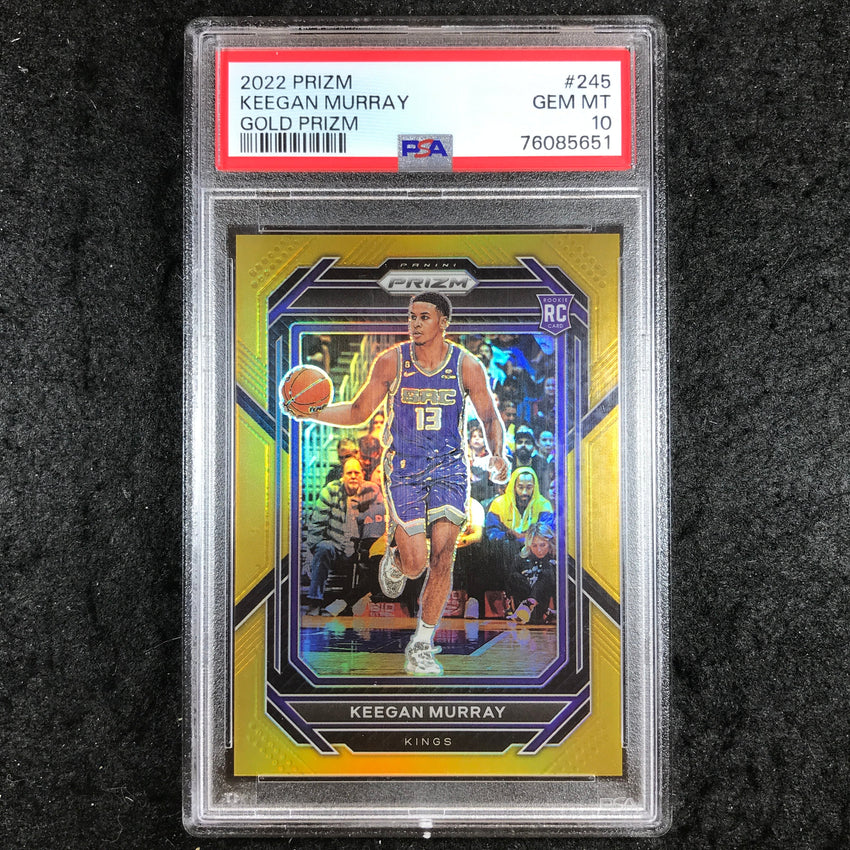2022 Panini Prizm KEEGAN MURRAY Rookie Gold Prizm 8/10 #245 PSA 10 (651)