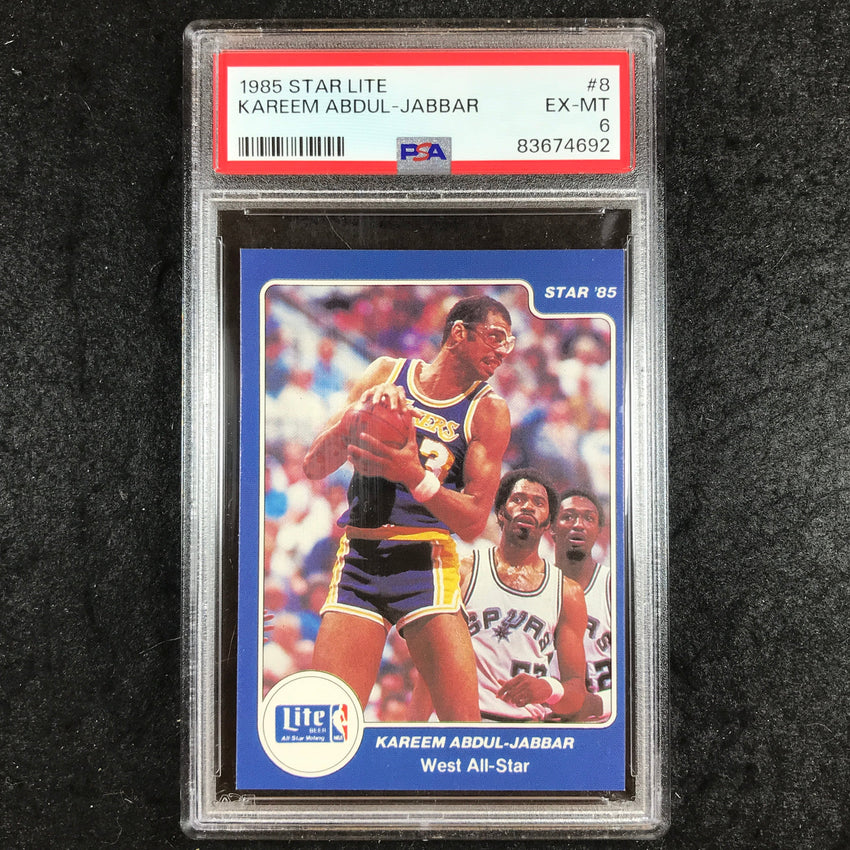 1985 Star Lite KAREEM ABDUL-JABBAR Base #8 PSA 6 (692)