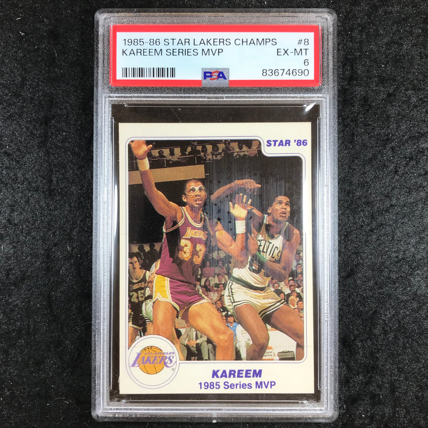 1985-86 Star Lakers Champions KAREEM Series MVP #8 PSA 6 (690)