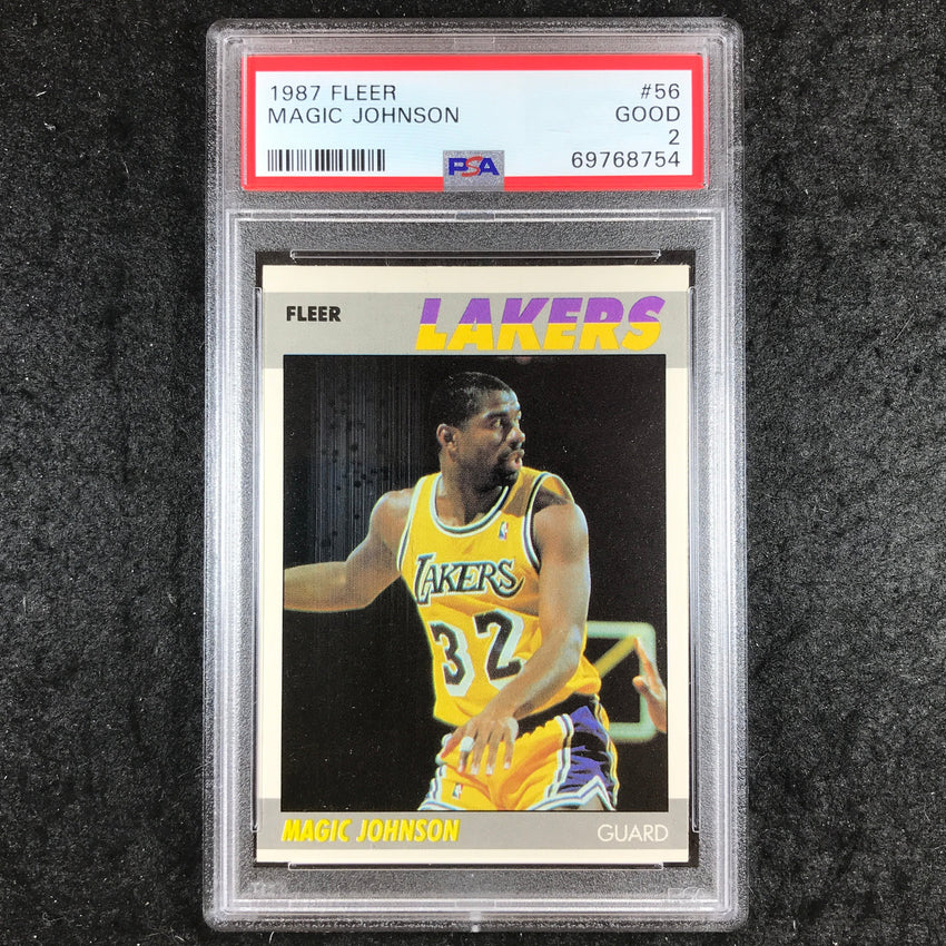 1987 Fleer MAGIC JOHNSON Base #56 PSA 2 (754)